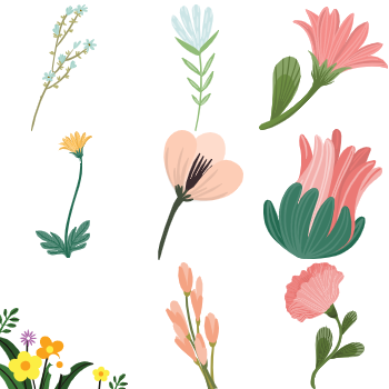 봄에 사용하기 좋은 꽃 일러스트 무료 모음 – 고객센터 - 미리캔버스